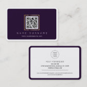 Scannable QR code beroeps of persoonlijk netwerk Visitekaartje (Voorkant / Achterkant)