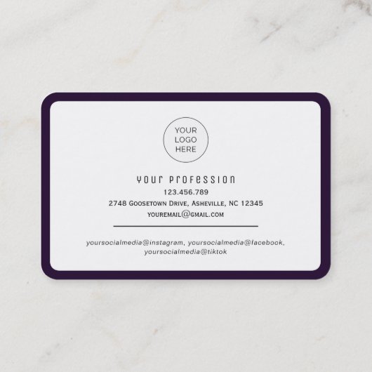 Scannable QR code beroeps of persoonlijk netwerk Visitekaartje (Achterkant)