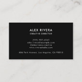 Scannable QR Code Contact Kaart - Zwart & Wit Visitekaartje (Achterkant)