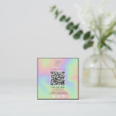 Scannable QR-code Social Media visitekaartjes (Staand voorkant)
