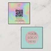 Scannable QR-code Social Media visitekaartjes (Voorkant / Achterkant)