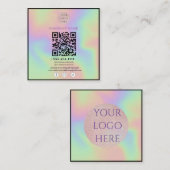 Scannable QR-code Social Media visitekaartjes (Voorkant / Achterkant)