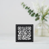 Scannable QR Premium Contactkaartje (Staand voorkant)