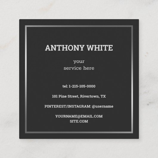 Scannable QR Premium Contactkaartje (Achterkant)