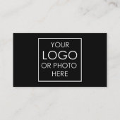 Scannable Social Media QR Code Black Business Logo Visitekaartje (Achterkant)