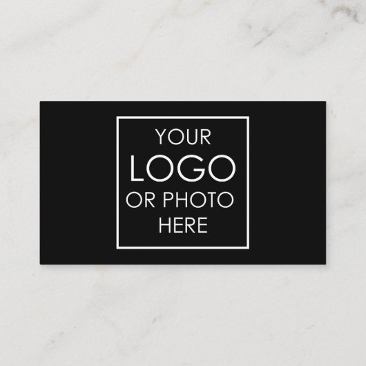 Scannable Social Media QR Code Black Business Logo Visitekaartje (Achterkant)