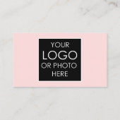 Scannable Social Media QR Code Pink Business Logo Visitekaartje (Achterkant)