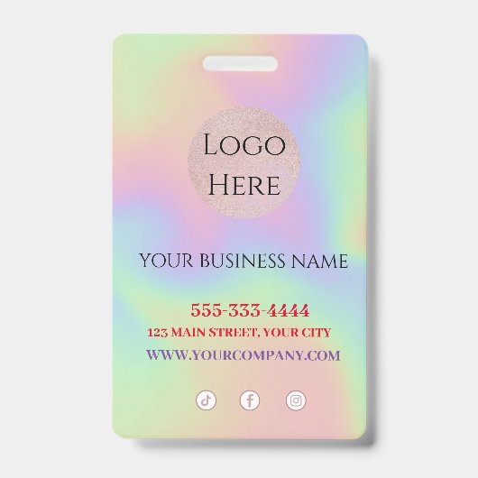 Scannable trendy badge (Voorkant)