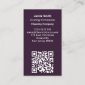 Scannbaar Paarse en witte reiniger Visitekaartje (Voorkant)