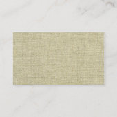 Scanned Natural Linen Canvas Texture Visitekaartje (Achterkant)