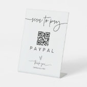 Scannen Betaal QR Code Teken Wedbalk Valet Busines Reclamebord Met Voetstuk (Voorkant)