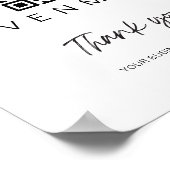 Scannen Betaling QR Code Teken Wedbalk Business Poster (Hoek)