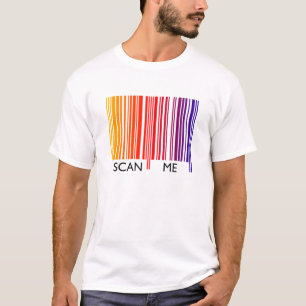 Scannen me kleurige streepjescode t-shirt