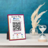Scannen naar Betalen Business Sign | PayPal QR-cod Fotoplaat (Zijkant)