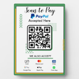 Scannen naar Betalen Business Sign | PayPal QR-cod Fotoplaat