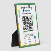 Scannen naar Betalen Business Sign | PayPal QR-cod Fotoplaat (Zijkant)