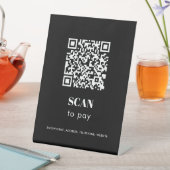 Scannen naar betalen QR-code zakelijke betaling Reclamebord Met Voetstuk (Insitu)