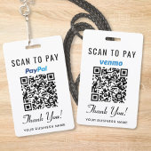 Scannen naar betalen Venmo PayPal QR-code Badge