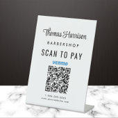 Scannen naar betalen Venmo QR Code Business Tafelb Reclamebord Met Voetstuk