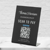 Scannen naar betalen Venmo QR Code Business Tafelb Reclamebord Met Voetstuk