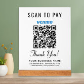 Scannen naar betalen Venmo QR Code Wit Acryl Bord