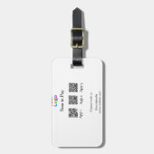 Scannen naar betalen zakelijke logo Q R-code socia Bagagelabel (Voorkant verticaal)