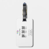 Scannen naar betalen zakelijke logo Q R-code socia Bagagelabel (Achterkant verticaal)