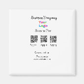 Scannen naar betalen zakelijke logo Q R-code socia Magneet (Voorkant)