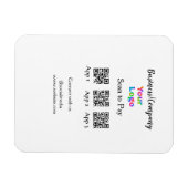 Scannen naar betalen zakelijke logo Q R-code socia Magneet (Horizontaal)