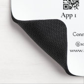 Scannen naar betalen zakelijke logo Q R-code socia Muismat (Hoek)