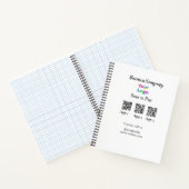 Scannen naar betalen zakelijke logo Q R-code socia Notitieboek (Binnen)