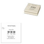 Scannen naar betalen zakelijke logo Q R-code socia Rubberstempel (Gestempeld)