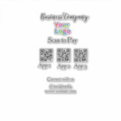 Scannen naar betalen zakelijke logo Q R-code socia Sticker (Voorkant)