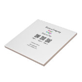 Scannen naar betalen zakelijke logo Q R-code socia Tegeltje (Zijkant)