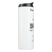 Scannen naar betalen zakelijke logo Q R-code socia Thermosbeker (Gedraaid links)