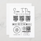 Scannen naar Betalen Zakelijke QR Code Betaling Mo (Voorkant / Achterkant)