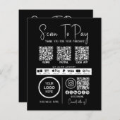 Scannen naar Betalen Zakelijke QR Code Betaling Mo (Voorkant / Achterkant)