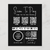 Scannen naar Betalen Zakelijke QR Code Betaling Mo (Achterkant)