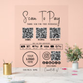 Scannen naar Betalen Zakelijke QR Code Betaling Mo Acryl Bord (Huwelijk)