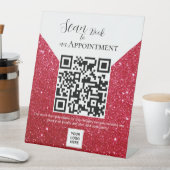 Scannen naar BOEK een afspraak QR-code Pedestal Si Reclamebord Met Voetstuk (Insitu)