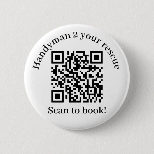 Scannen naar boek Handyman QR-code Ronde Button 5,7 Cm (Voorkant)