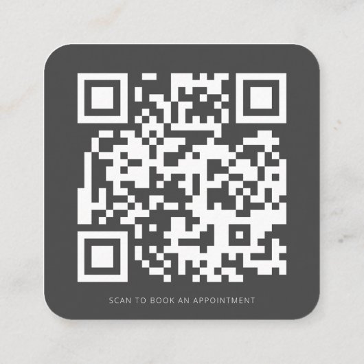 Scannen naar boek van een Appointcode QR Code Agat Vierkante Visitekaartje (Achterkant)