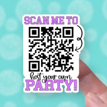 Scannen naar host van een Partij Paarse QR Code Sm