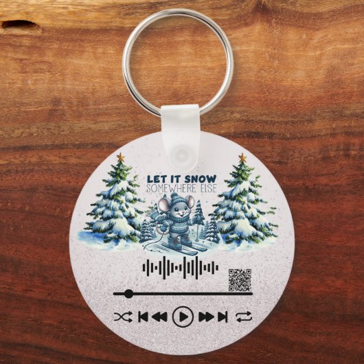 Scannen naar , "Let it Snow"-Sleutelhanger Sleutelhanger (Achterkant)