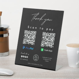 Scannen naar Logo Pay Pay Pay PayPal App QR-code B Reclamebord Met Voetstuk