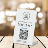 Scannen naar Logo Venmo QR-code betalen Reclamebord Met Voetstuk
