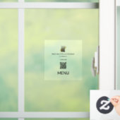 Scannen naar menu QR Code Business Logo Window Cli Raamsticker (Huis)