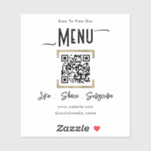 Scannen naar menu QR Code Business
