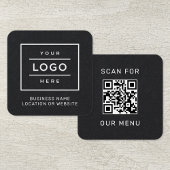 Scannen naar onze aangepaste QR-code voor menu Bla Vierkante Visitekaartje