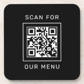 Scannen naar onze aangepaste QR-menucode en Logo Bier Onderzetter (Voorkant)